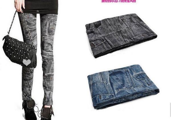 Calças leggings jeans